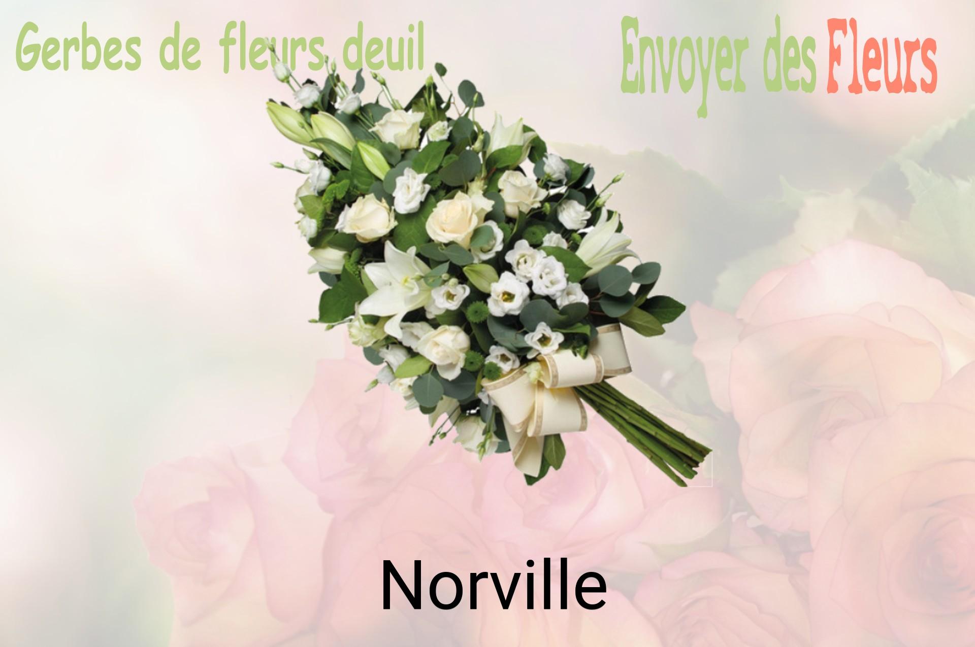 Gerbe de fleurs de deuil livrée à Norville
